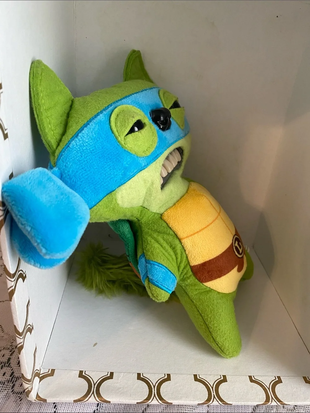 Fuggler Teenage Mutant Ninja Turtle Green & Blue Nickelodeon Plush Toy